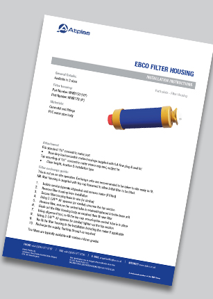 EBCO Filter Housing Instruction Manual